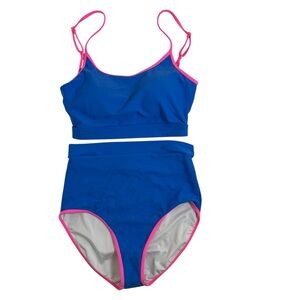 Pink Desert Blue and Pink High Waisted Bikini Set. Size Small. New with Tags!